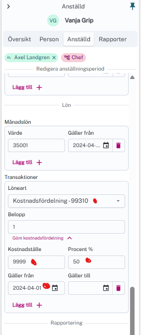 Fast kostnadsfördelning