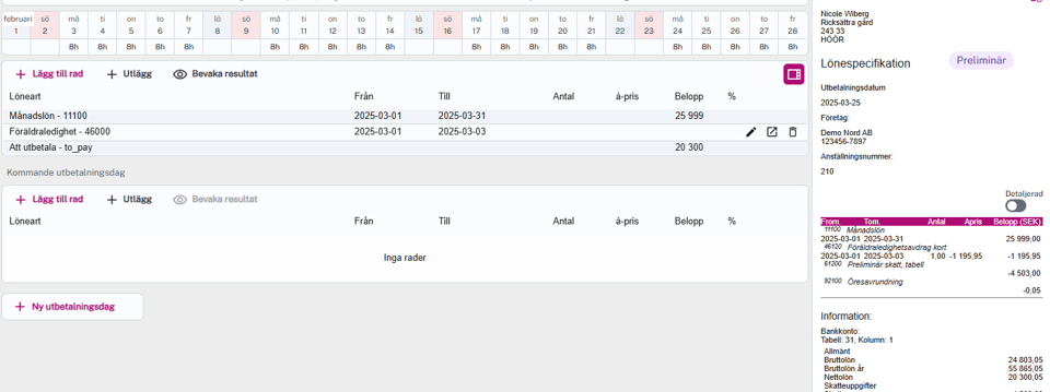 Frånvaro i följd rapporterad-1