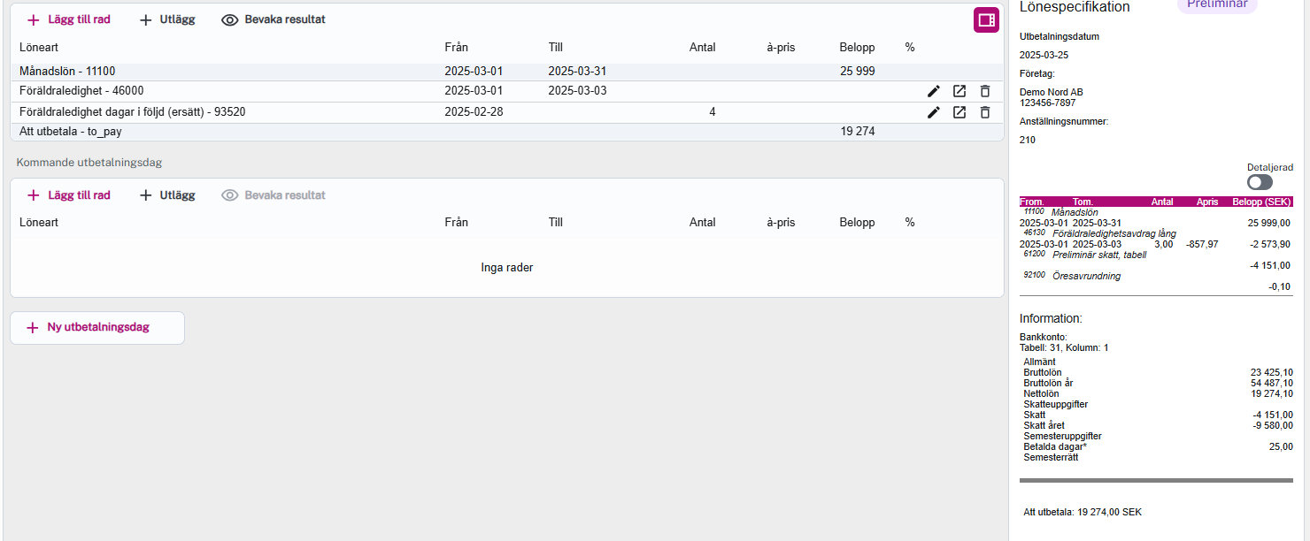 Frånvaro i följd rapporterad