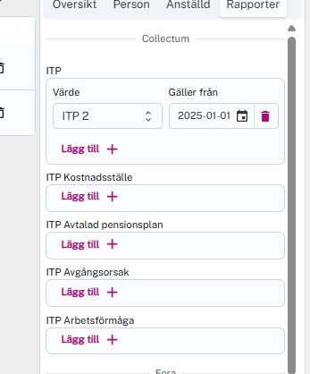 ITP-uppgifter under Person