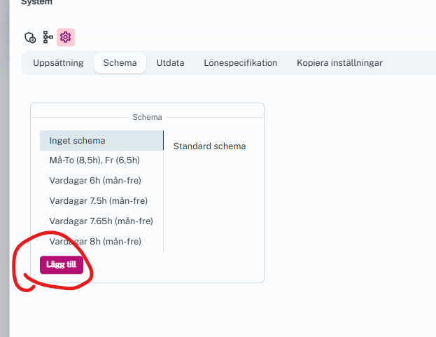 Lägg till schema