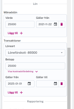 Löneförskott som månadslön