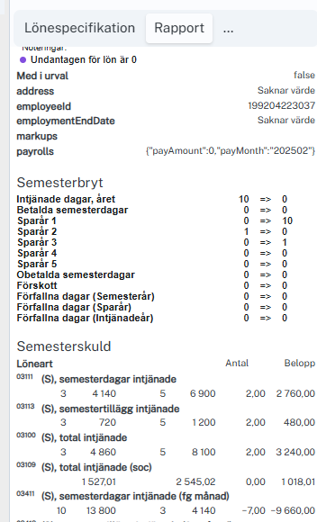 Rörligt tillägg betala ut sembryt